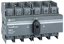 Рубильник реверсивный EKF PROxima TwinBlock 3п 100А с ручкой картинка